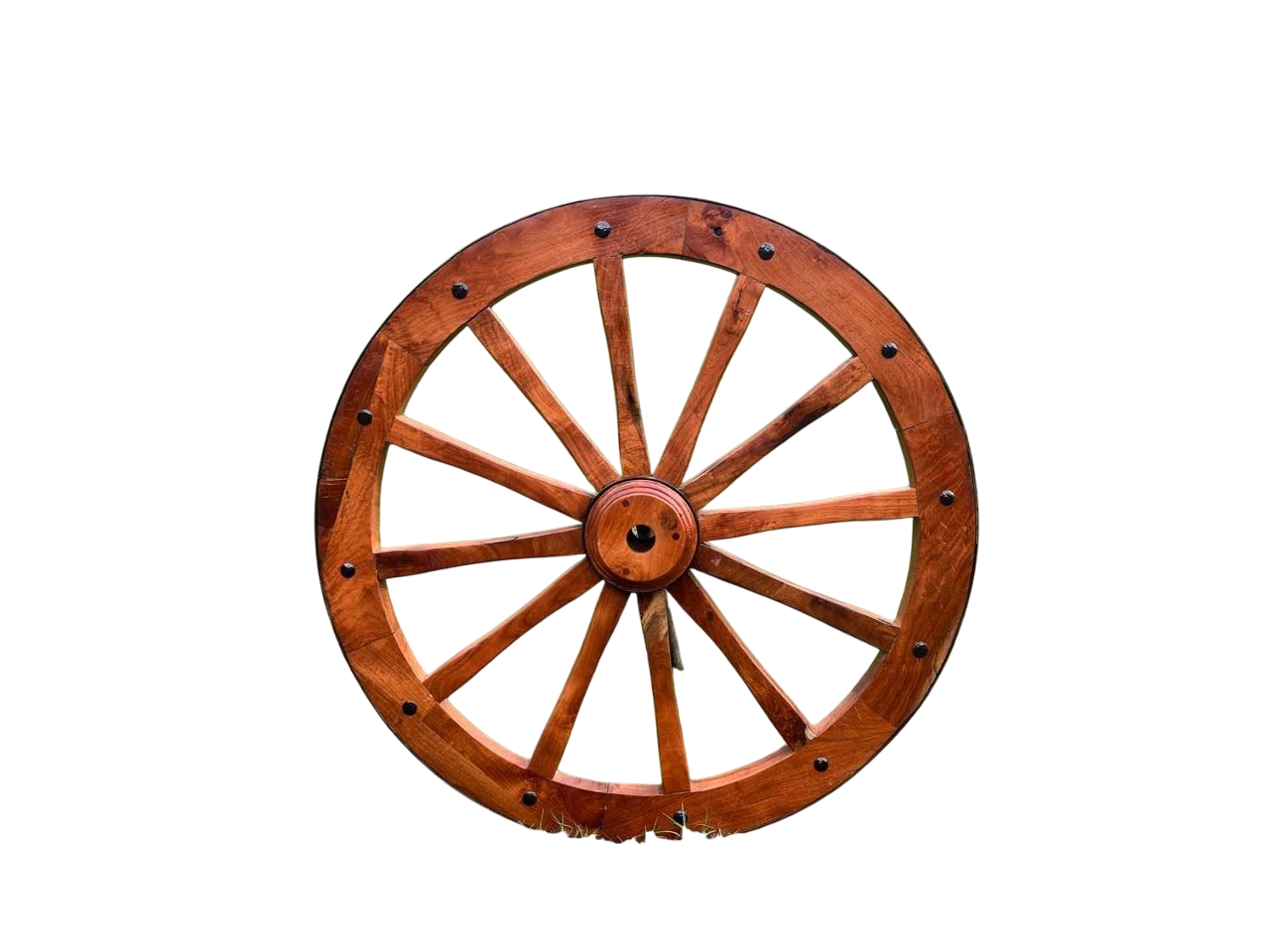 Rueda De Carreta De Madera Antigua