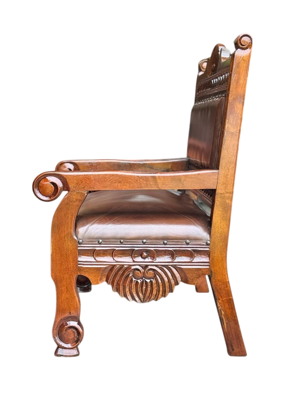 Sofa Love Seat Labrado Madera Mezquite Piel Estilo Hacienda.