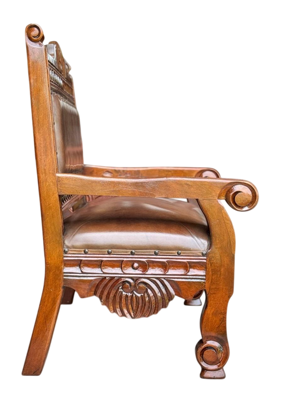 Sofa Love Seat Labrado Madera Mezquite Piel Estilo Hacienda.