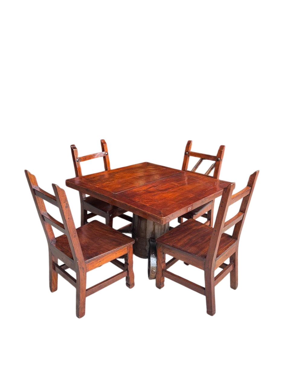 Mesa Comedor Tablon para 4 Personas Base De Bote Lechero