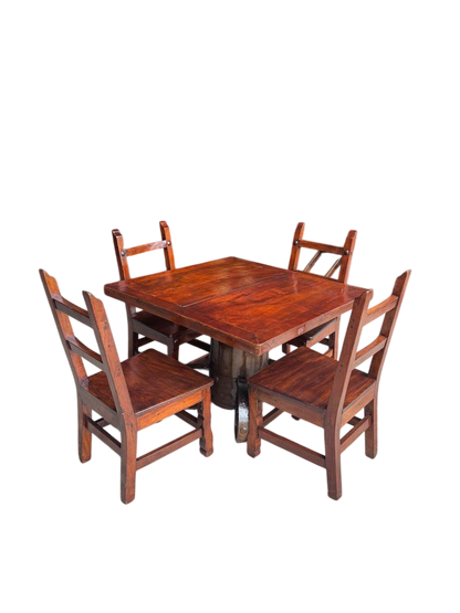 Mesa Comedor Tablon para 4 Personas Base De Bote Lechero