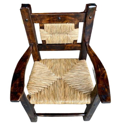 Silla Sillon Artesanal Madera Sustentable Estilo Antiguo.