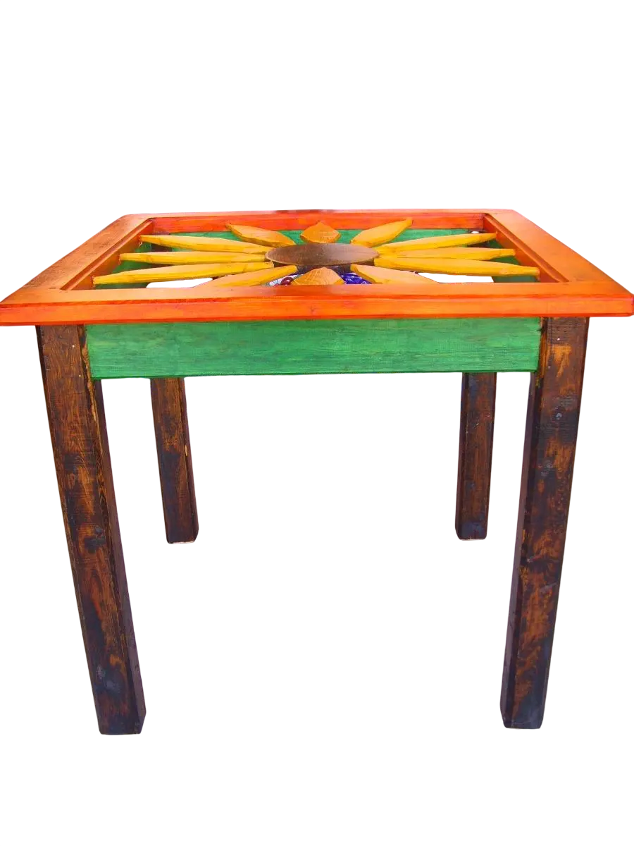 Mesa Artesanal Madera Sustentable Comedor Estilo Antiguo