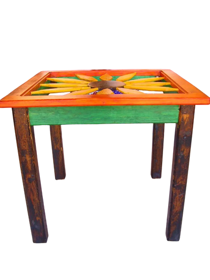 Mesa Artesanal Madera Sustentable Comedor Estilo Antiguo