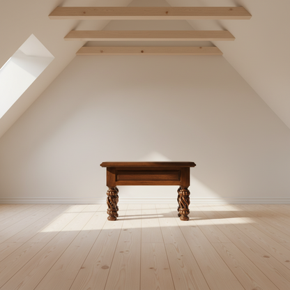 Credenza de Madera de Mezquite con Patas Torneadas