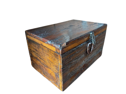 Antiguo Baul De Madera De Encino