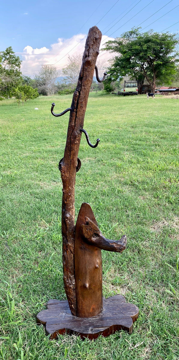 Original Perchero De Madera Y Hierro