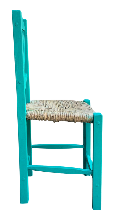 Hermosa Silla Artesanal Tejida Vintage Antiguo