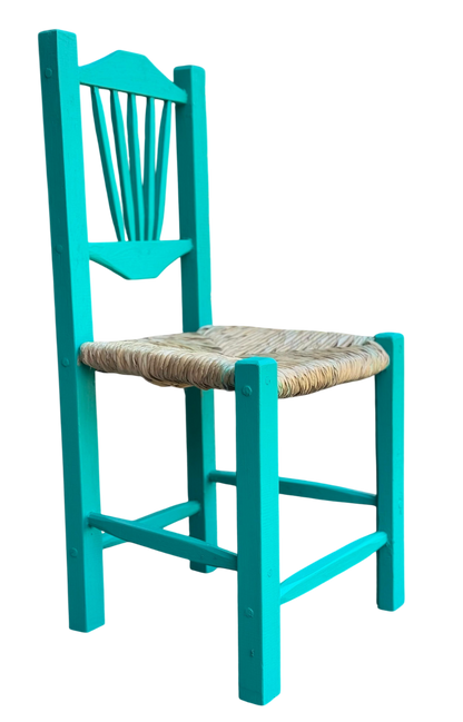 Hermosa Silla Artesanal Tejida Vintage Antiguo