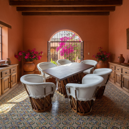 Comedor Equipal Tradicional Para 6 Personas Estilo Antiguo.