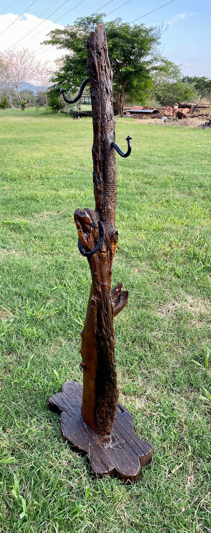 Original Perchero De Madera Y Hierro