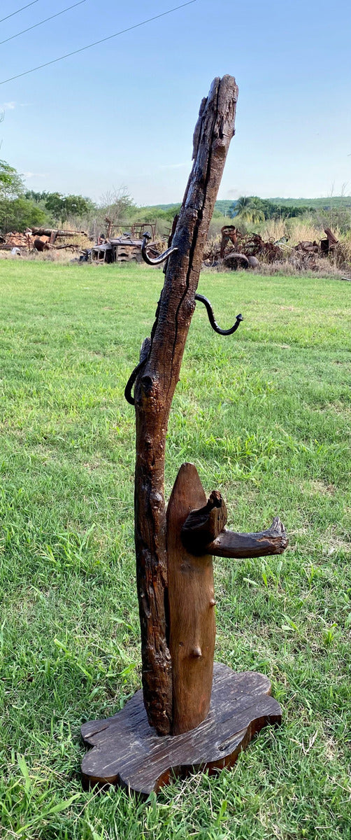 Original Perchero De Madera Y Hierro