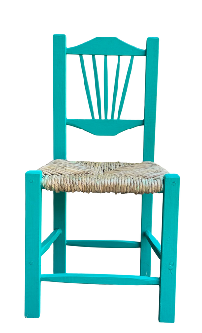 Hermosa Silla Artesanal Tejida Vintage Antiguo
