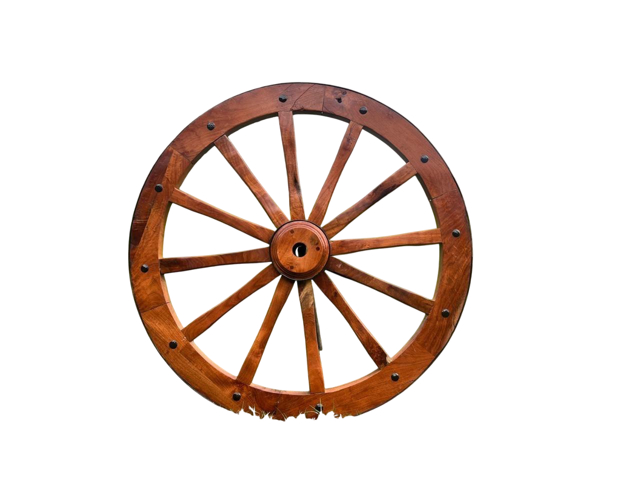 Rueda De Carreta De Madera Antigua