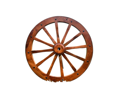 Rueda De Carreta De Madera Antigua