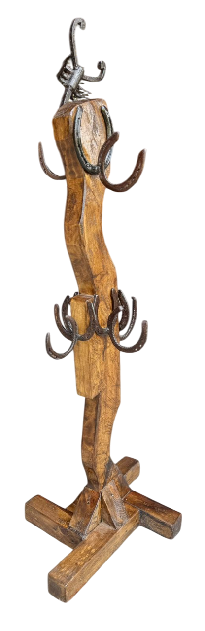 Antiguo Perchero De Pared Con Herradura Alacran