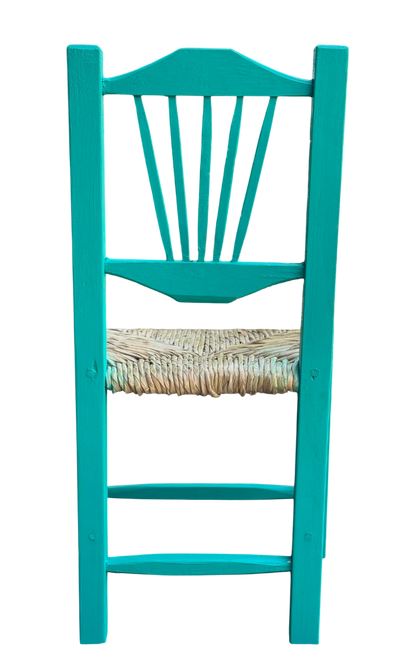 Hermosa Silla Artesanal Tejida Vintage Antiguo