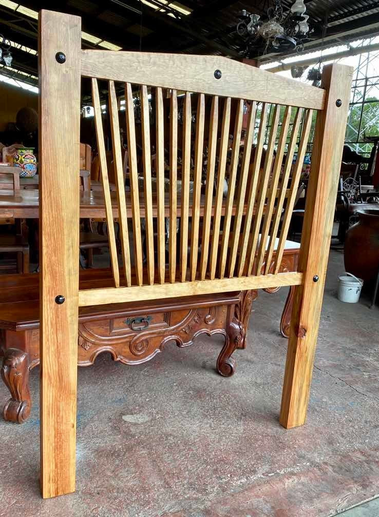 Cama Cabecera Artesanal Madera Sustentable Estilo Antiguo