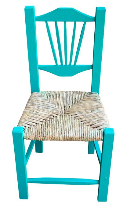 Hermosa Silla Artesanal Tejida Vintage Antiguo