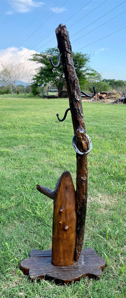 Original Perchero De Madera Y Hierro