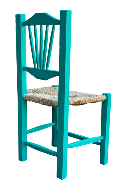 Hermosa Silla Artesanal Tejida Vintage Antiguo