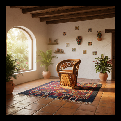 Sillon Equipal Artesanal Estilo Acapulco Antiguo. Piel