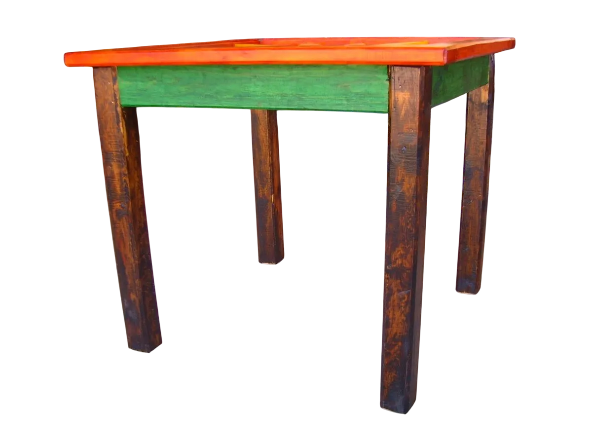 Mesa Artesanal Madera Sustentable Comedor Estilo Antiguo