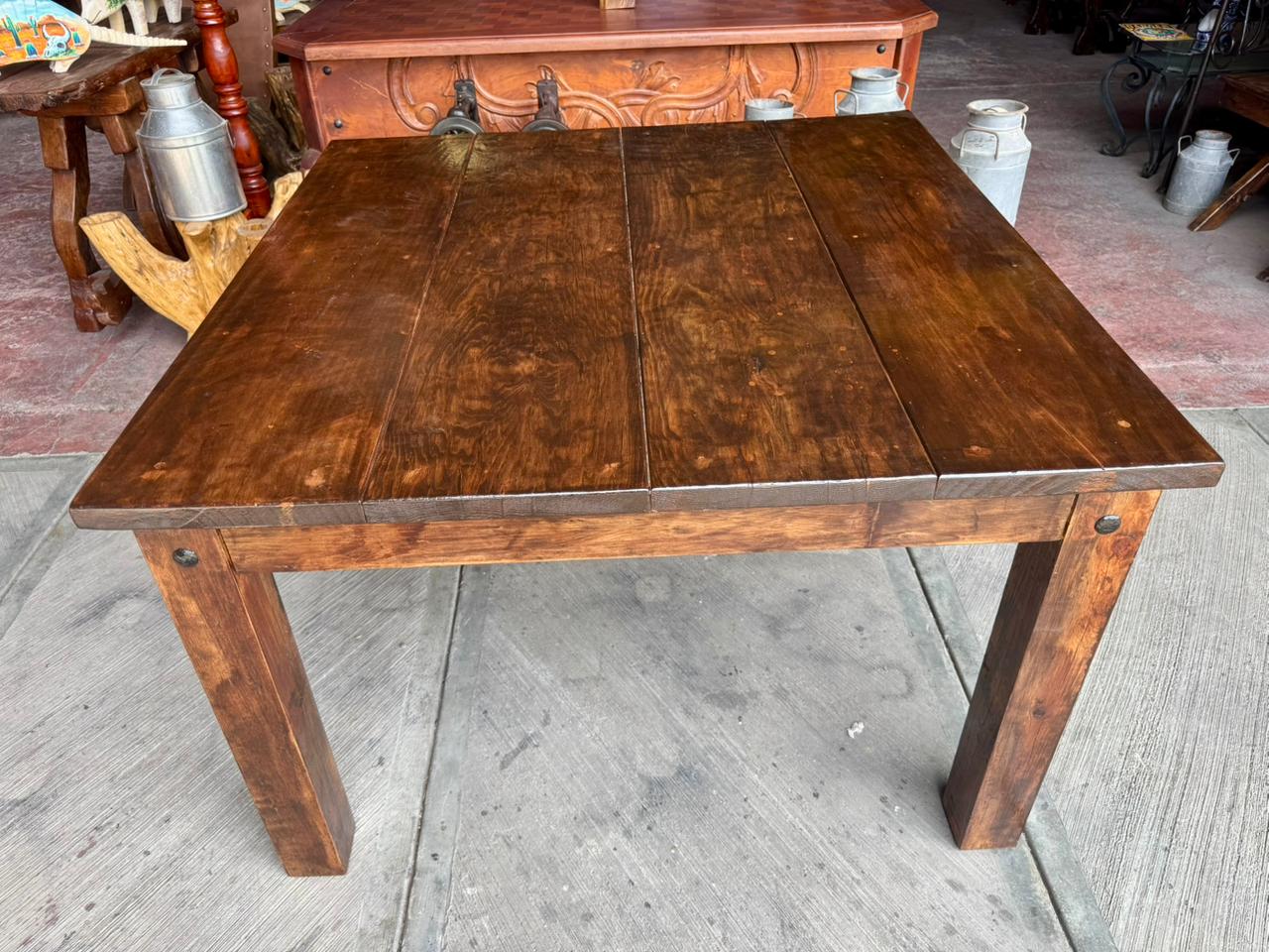 Mesa Comedor De Madera De Encino Super Resistente 4 Personas