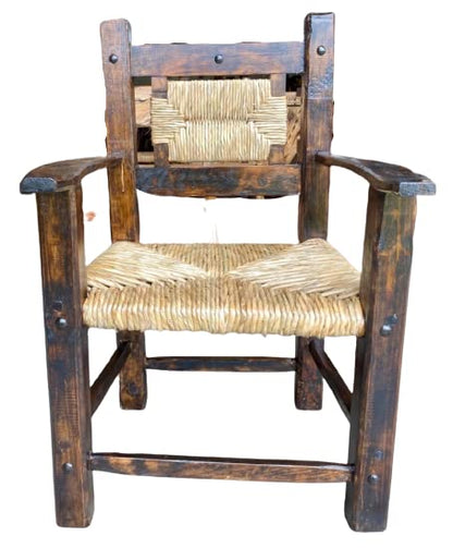 Silla Sillon Artesanal Madera Sustentable Estilo Antiguo.