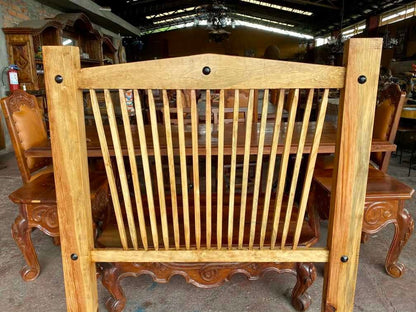 Cama Cabecera Artesanal Madera Sustentable Estilo Antiguo