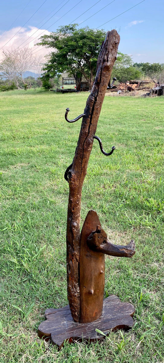 Original Perchero De Madera Y Hierro