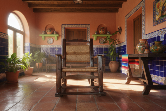 Silla Mecedora Muy Grande Madera Adulto Sustentable Estilo Antiguo.