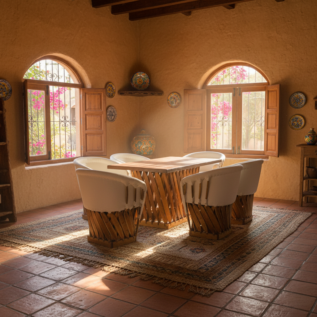 Comedor Equipal Tradicional Para 6 Personas Estilo Antiguo.
