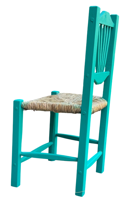 Hermosa Silla Artesanal Tejida Vintage Antiguo