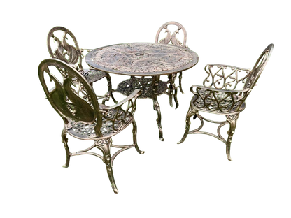 Comedor Artesanal Jardín Aluminio Reforzado Estilo Antiguo