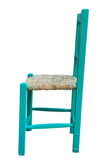 Hermosa Silla Artesanal Tejida Vintage Antiguo