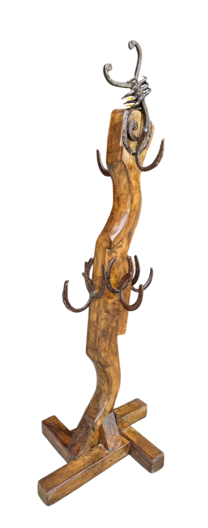 Antiguo Perchero De Pared Con Herradura Alacran