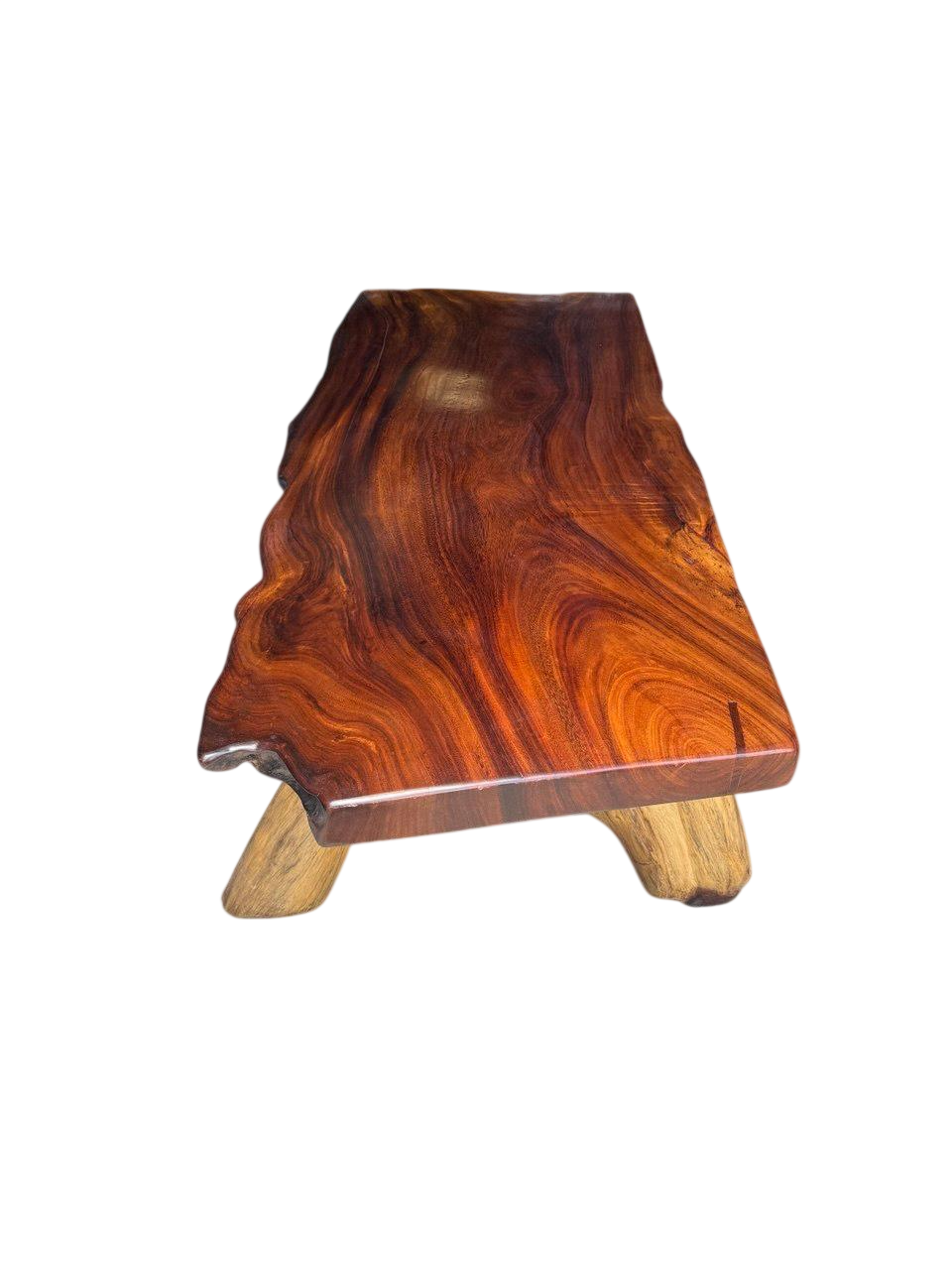 Mesa de Parota con Cadena de Hierro Forjado | Madera de Parota, Hierro Forjado, Patas de Madera, Diseño Rústico, Artesanal