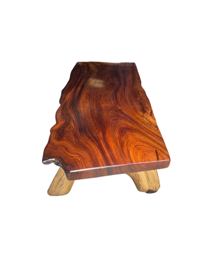 Mesa de Parota con Cadena de Hierro Forjado | Madera de Parota, Hierro Forjado, Patas de Madera, Diseño Rústico, Artesanal