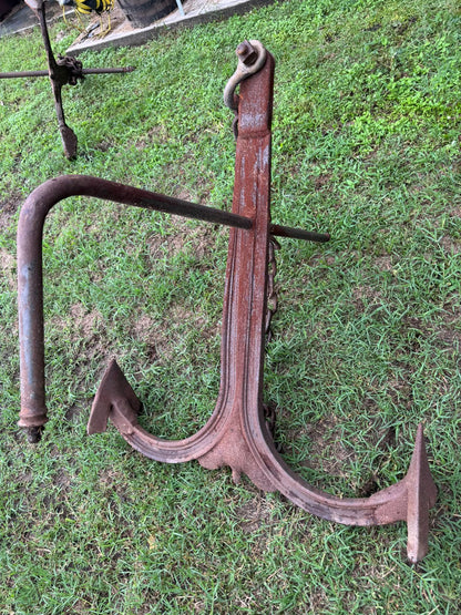 Hermosa Original Ancla Grande Antigua En Hierro Forjado Grande