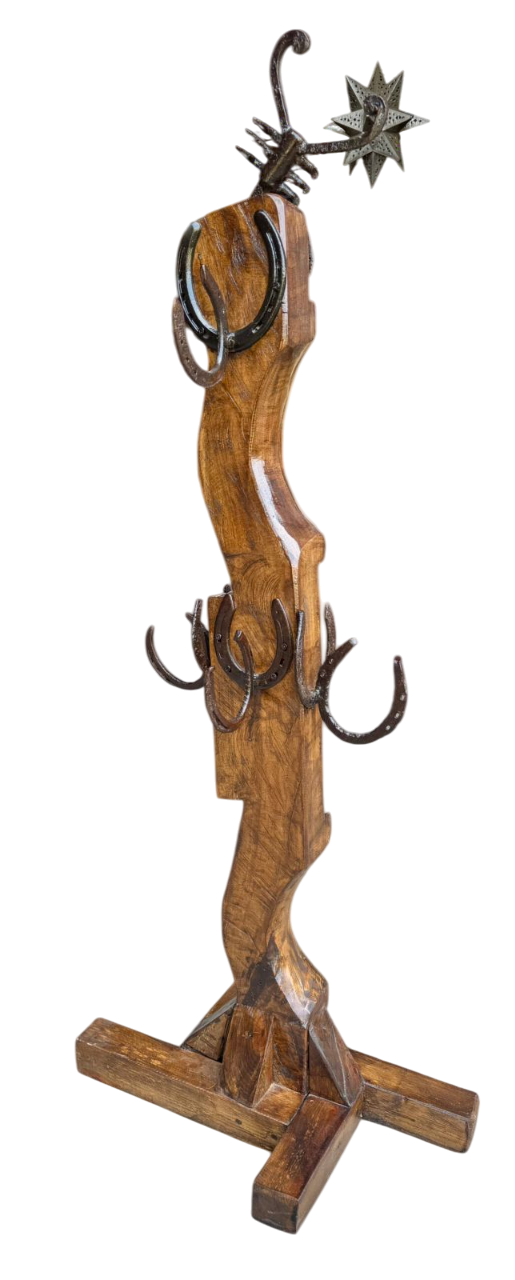 Antiguo Perchero De Pared Con Herradura Alacran