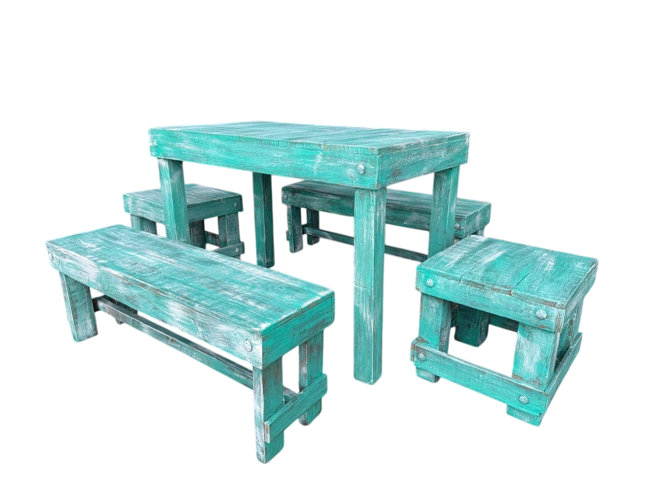 Comedor Artesanal Vintage De Madera Sustentable De Pallets