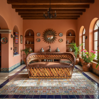 Silla Love Seat Equipal Artesanal Estilo Antiguo.