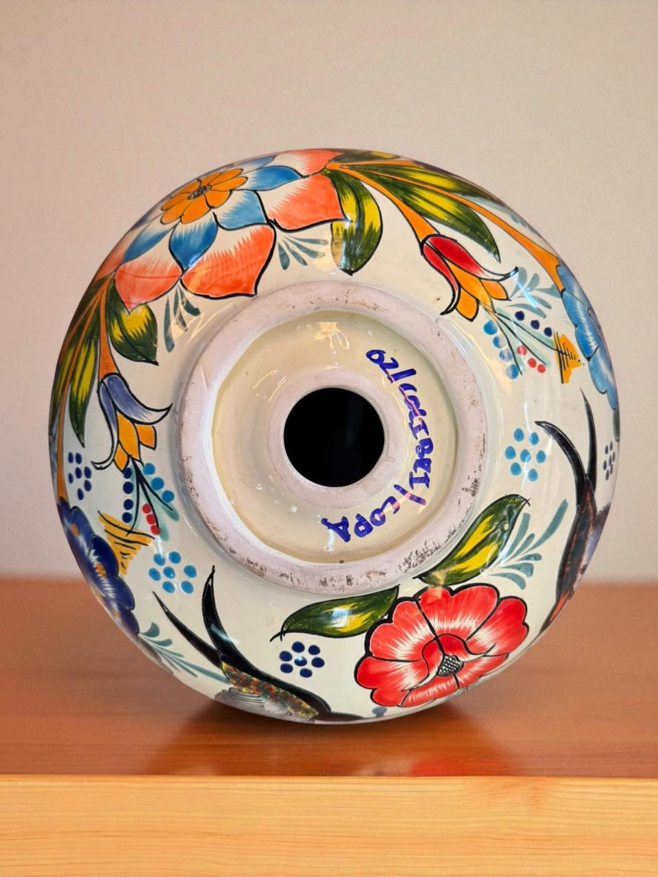 Lavabo Ovalin Grande Talavera Fina Estilo Lluvia Oro Antiguo
