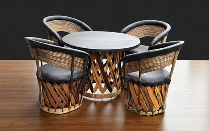 Comedor De Equípales Estilo Varas Antiguo. Gran Calidad