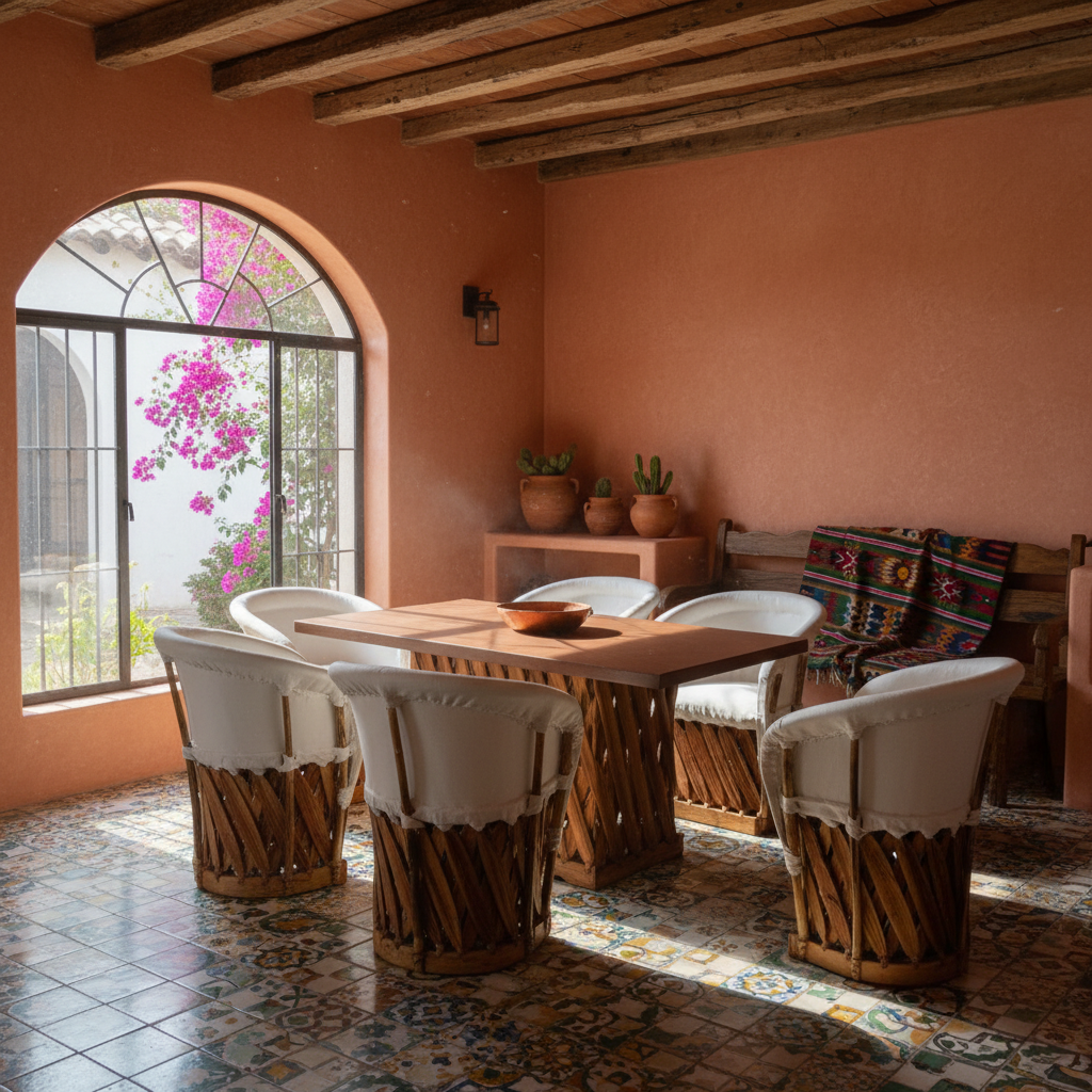 Comedor Equipal Tradicional Para 6 Personas Estilo Antiguo.