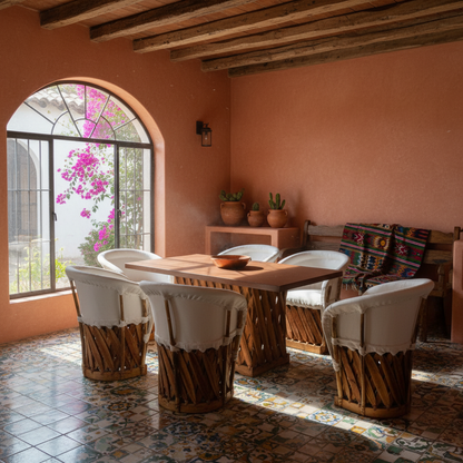 Comedor Equipal Tradicional Para 6 Personas Estilo Antiguo.