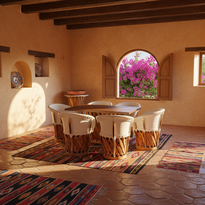 Comedor Equipal Tradicional Para 6 Personas Estilo Antiguo.
